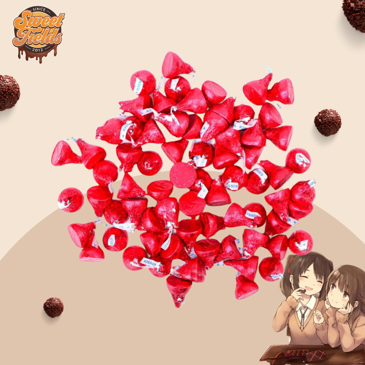 Hersheys Kisses Dark Chocolate Samples spread out