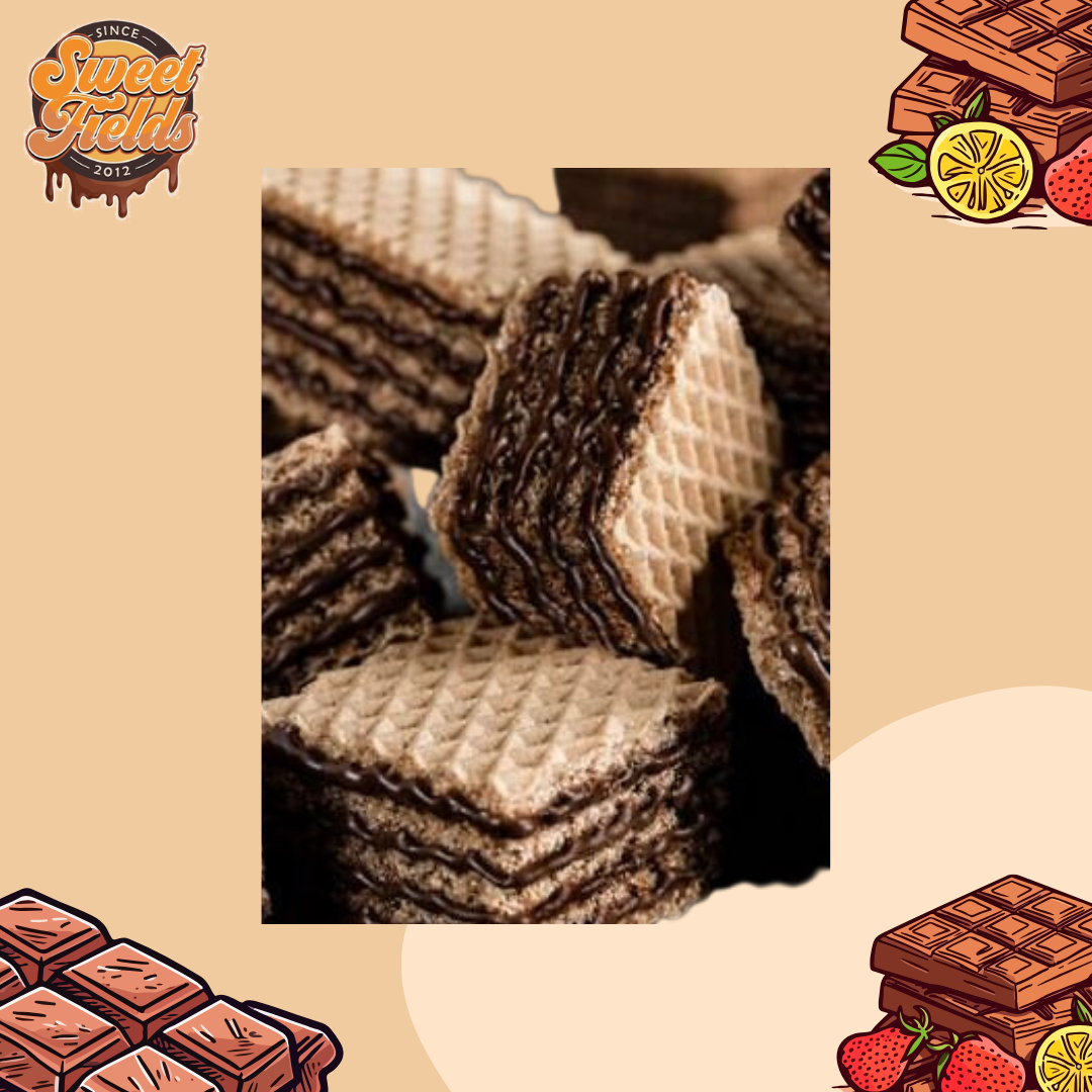 loacker quadratini chocolate zoomed in to see texture