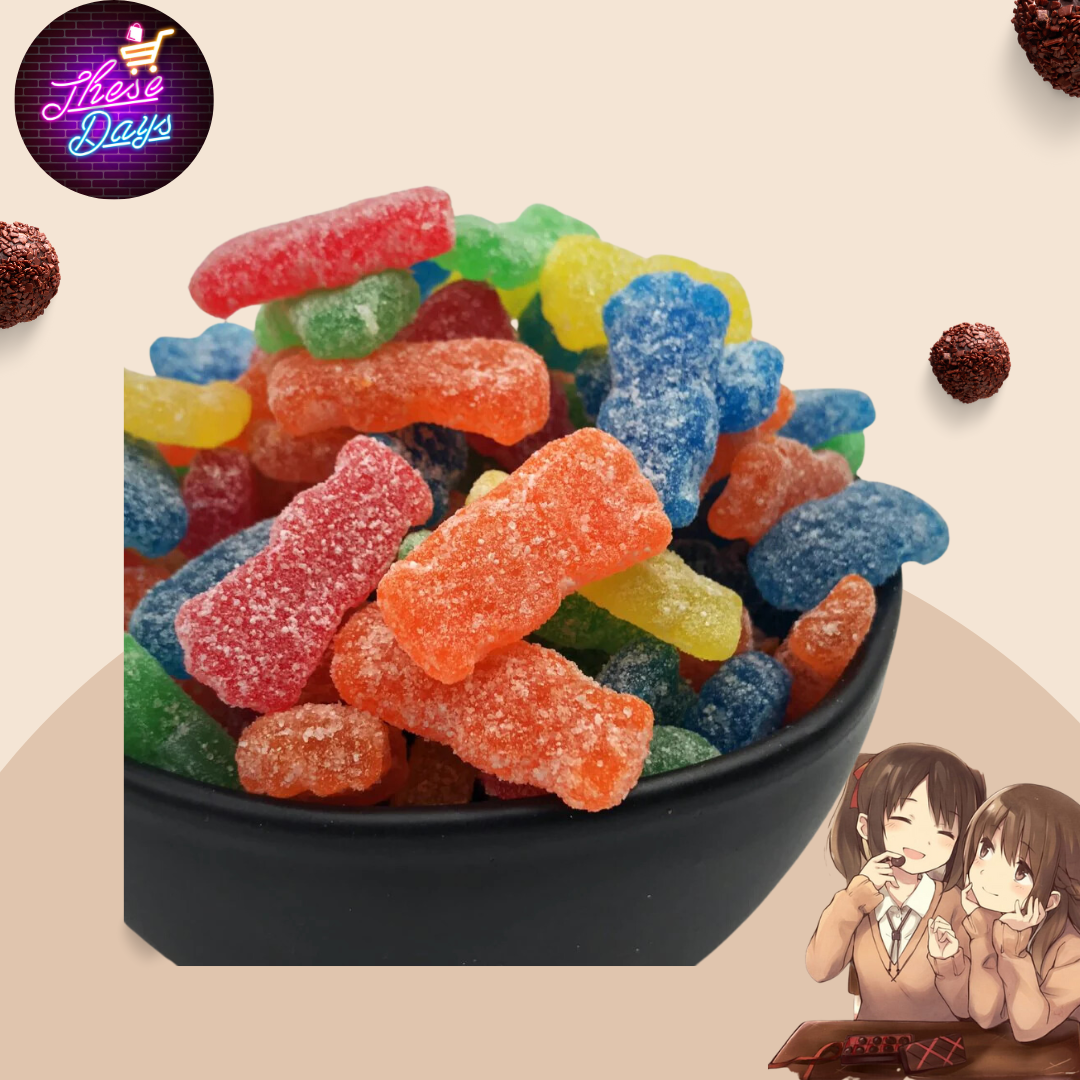 sour patch kids on bowl