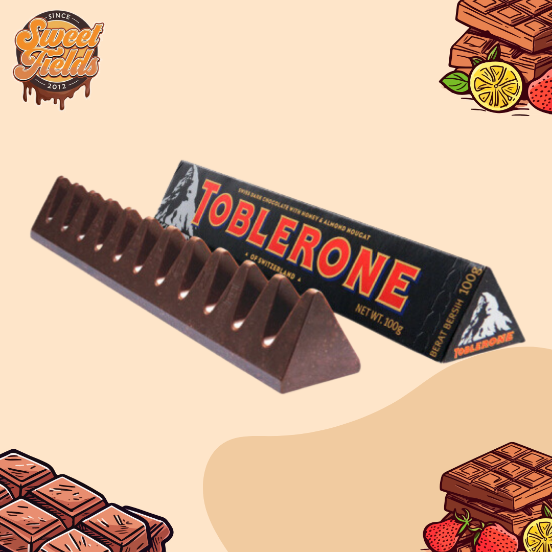 toblerone dark bar with sample