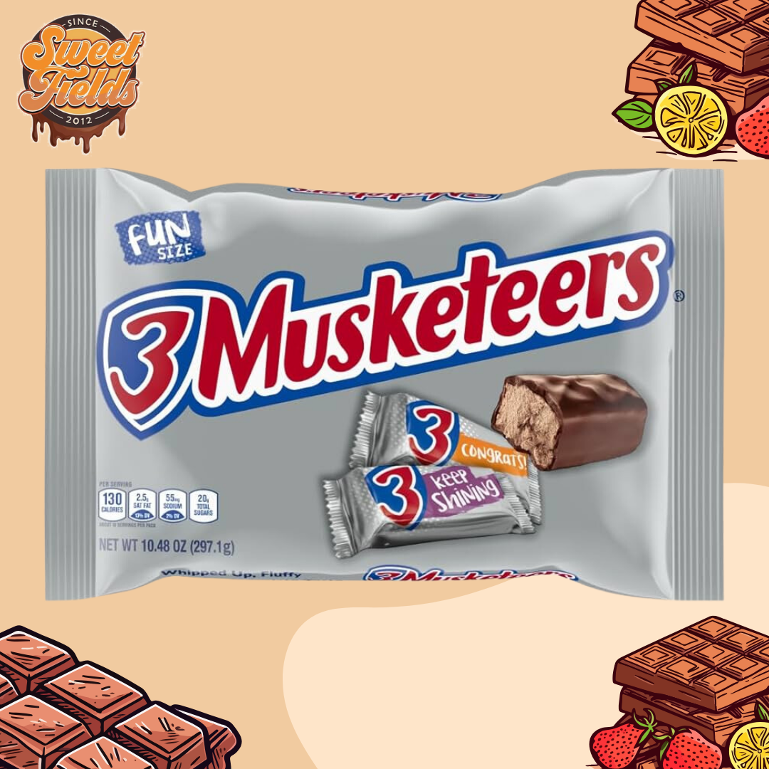 a pack of 3musketeers fun size.