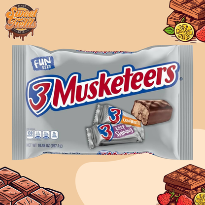 a pack of 3musketeers fun size.