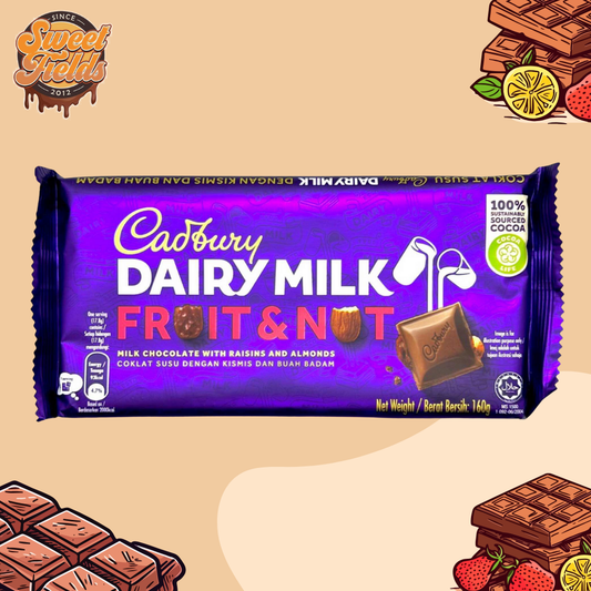 cadbury dairy milk fruit and nut sealed.