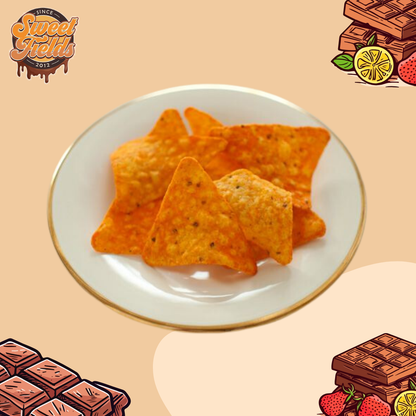 doritos nacho cheese served on a plate