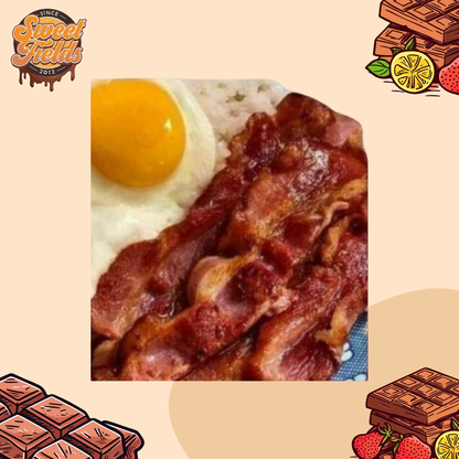 grande bacon thins cooked with rice and egg