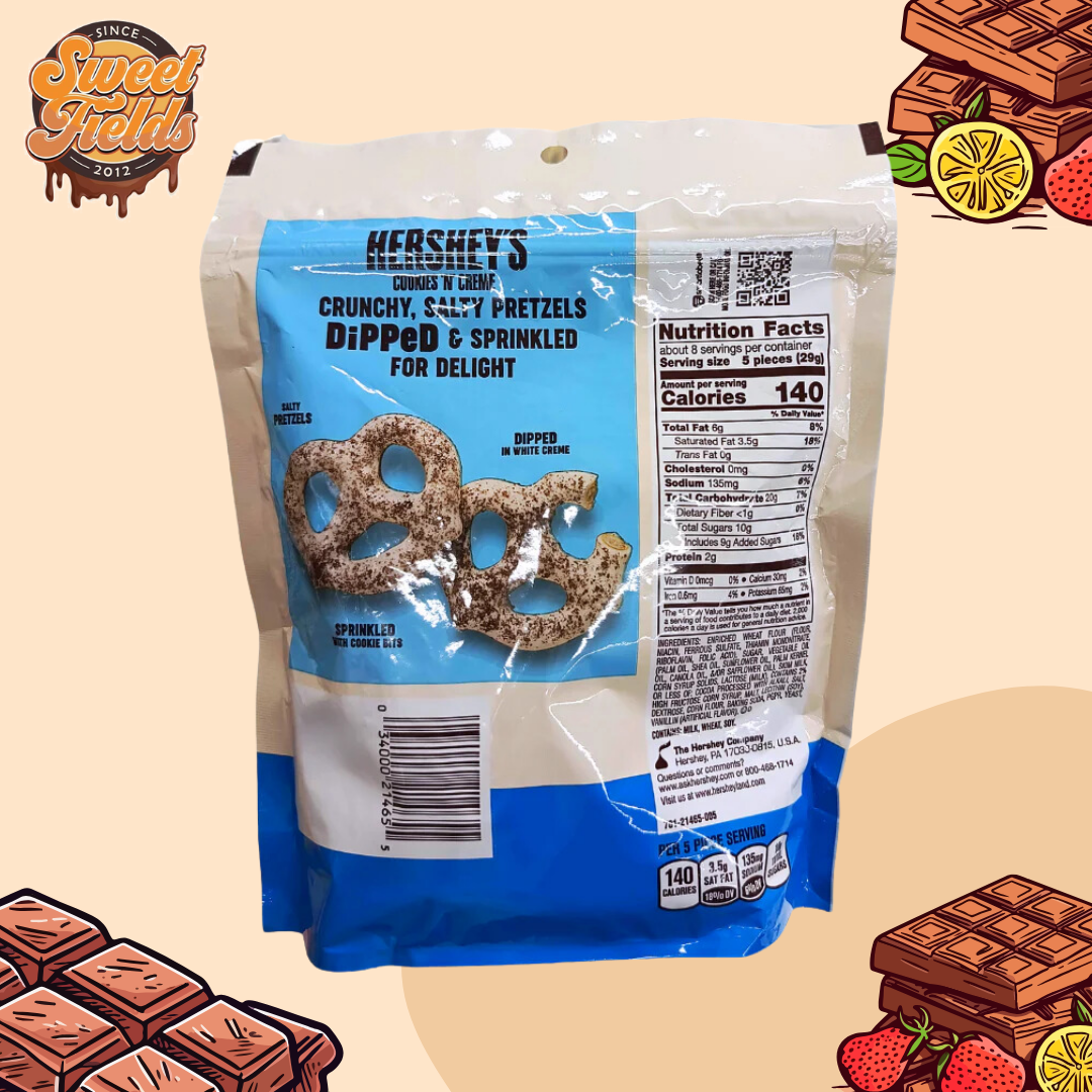 hersheys cookies n creme dipped pretzels nutrition facts