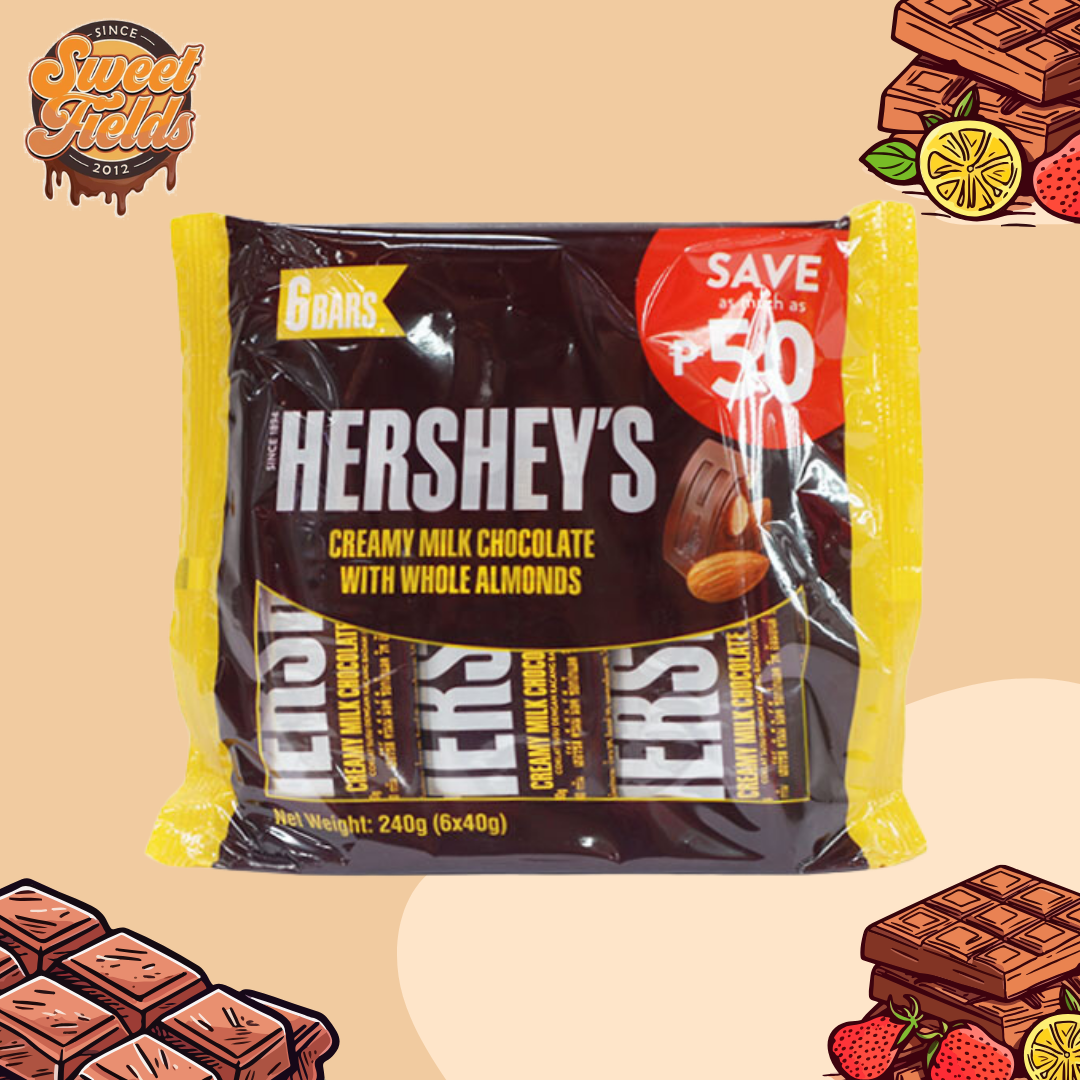 hersheys creamy milk chocolate 6 pack bars