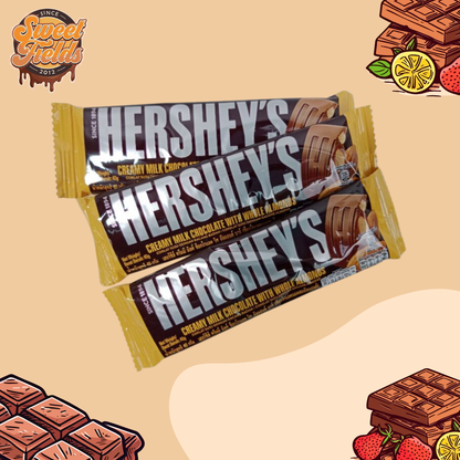 3 bar of hersheys creamy milk chocolate with almond