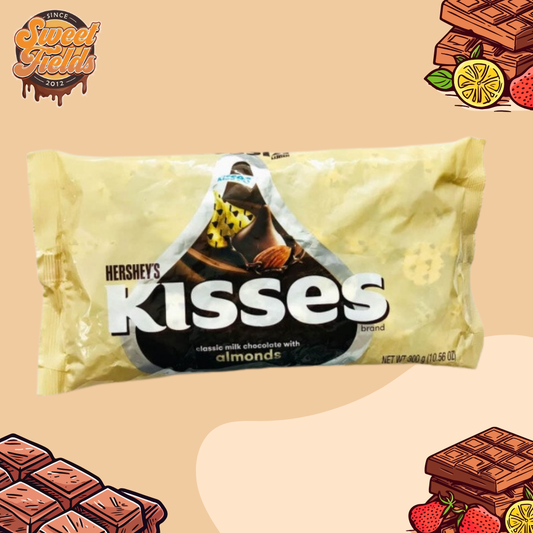 kisses creamy milk chocolate with almonds pack