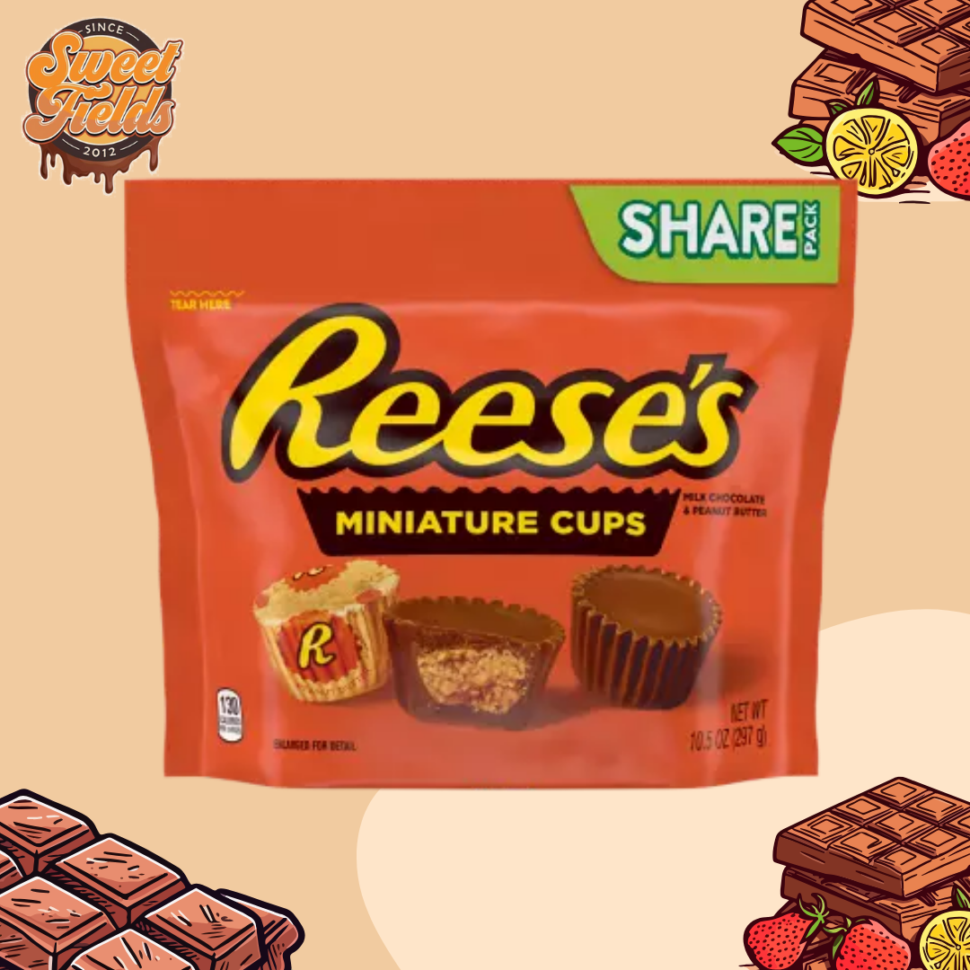 hershey's reese's miniature cups in a share pack.