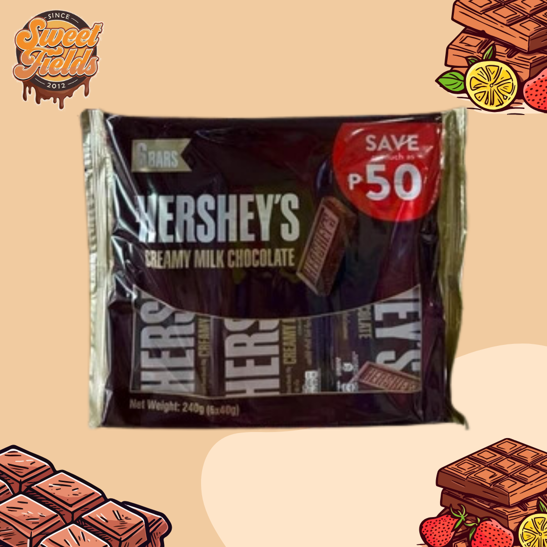 hersheys cream milk chocolate pack of 6