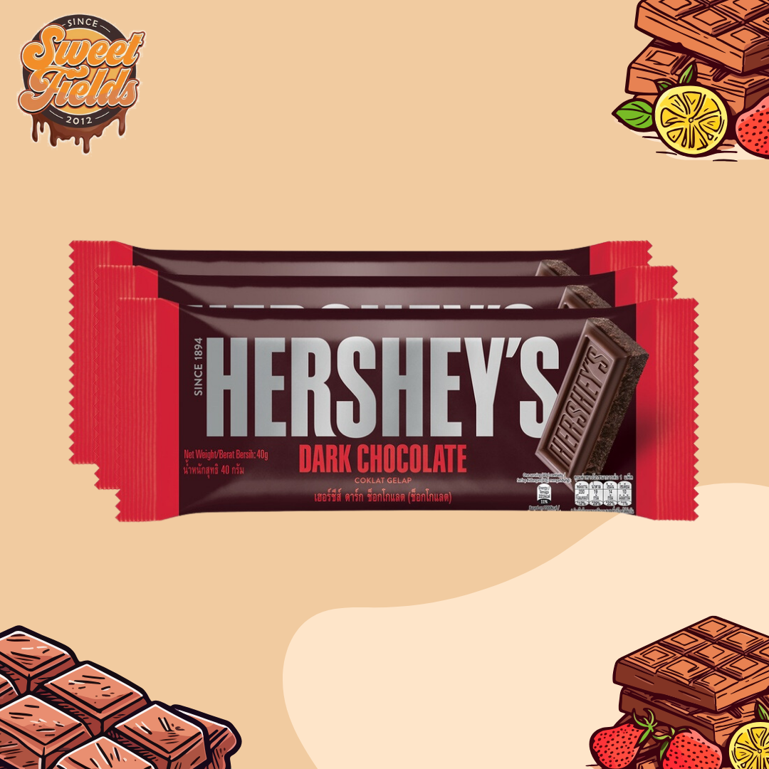 3 bars of hersheys dark chocolate