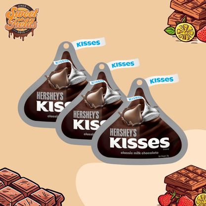 three packs of kisses milk chocolate 36.