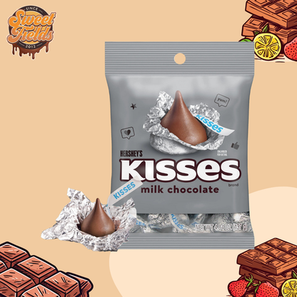 kisses milk chocolate peg pack with sample