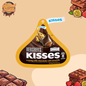 Hershey's Kisses Creamy Milk Chocolate with Almond, 36g x 3