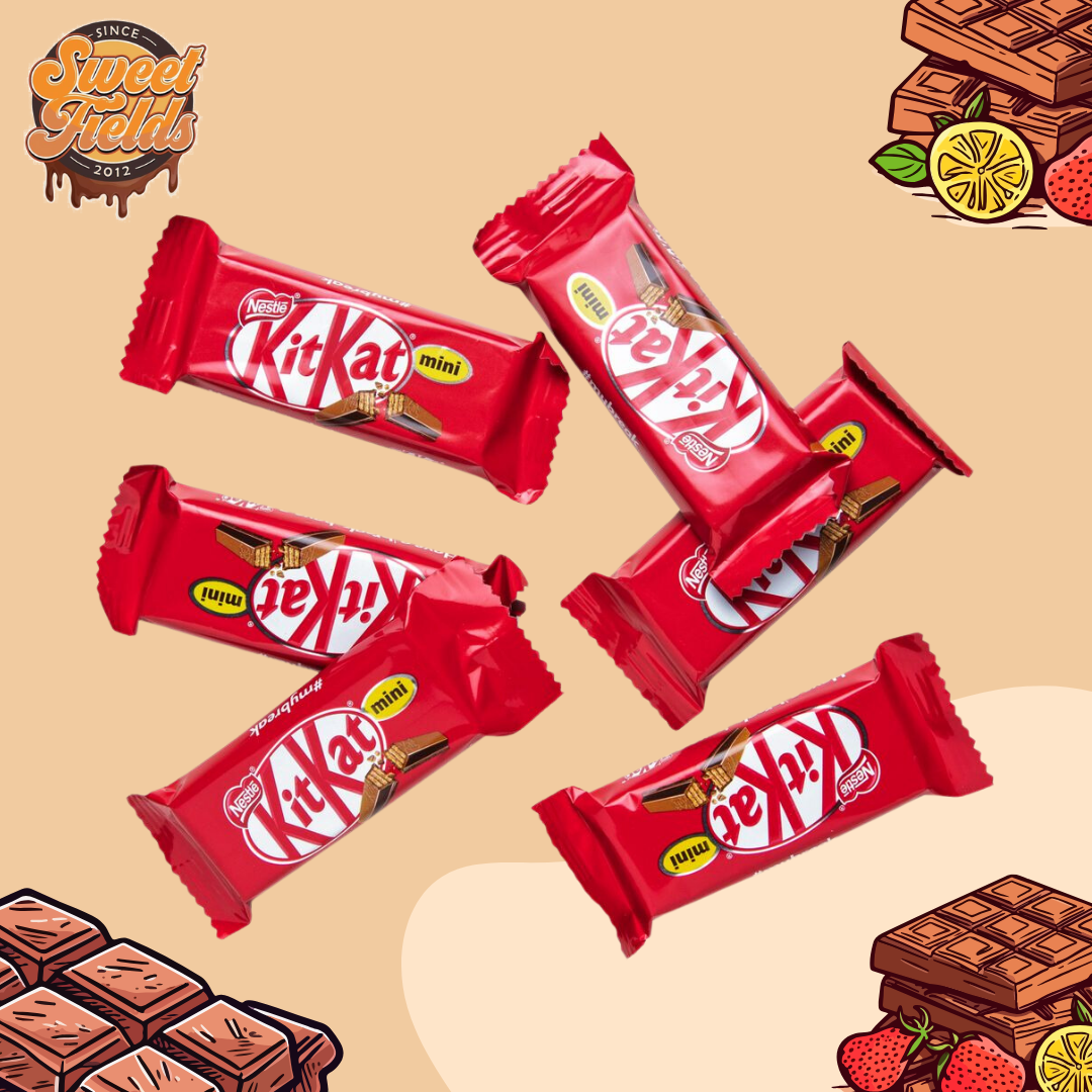 6 pieces of kitkat mini 2 fingers