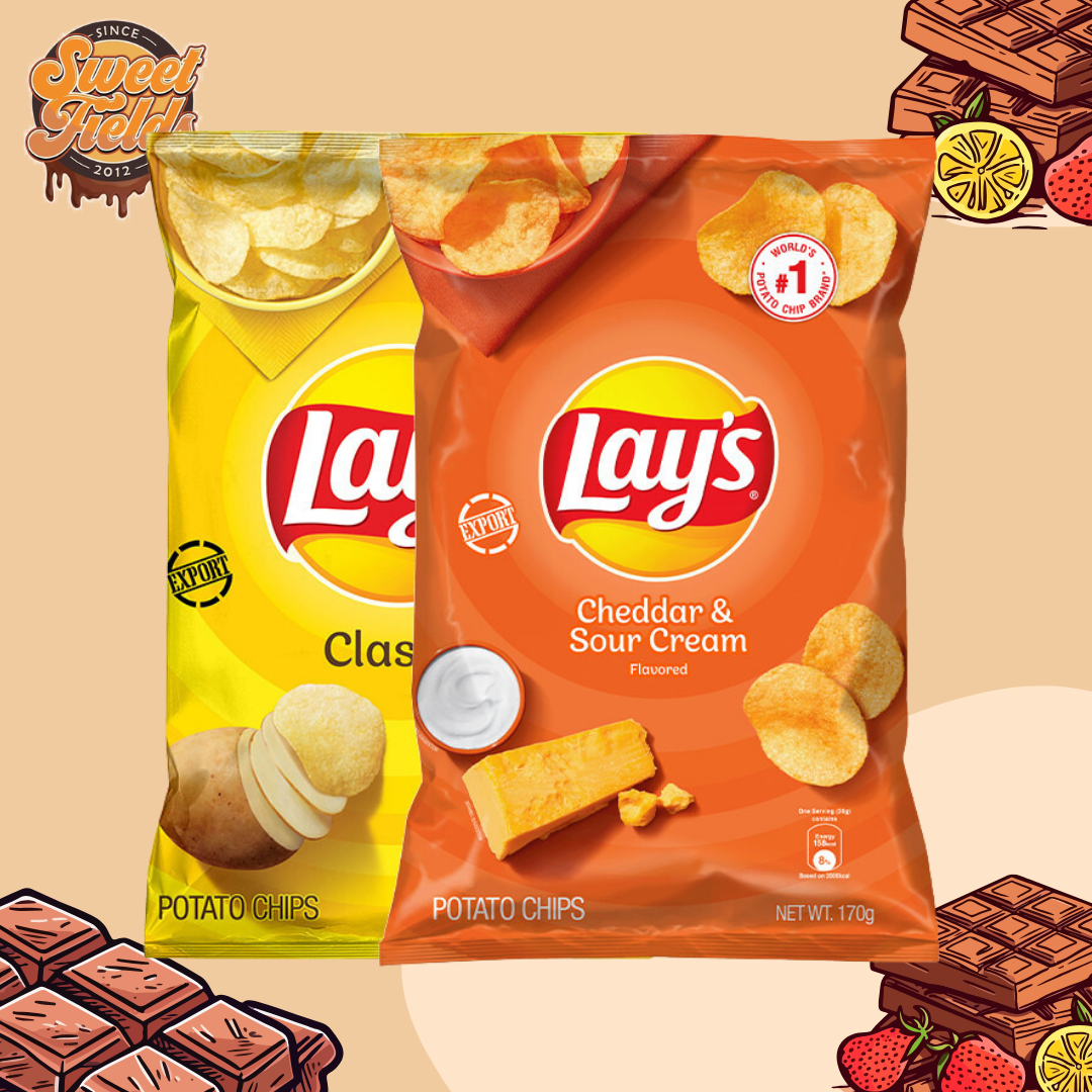 lays classic and lays cheddar sour cream bags