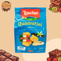 a pack of loacker quadratini vanilla wafer cubes.