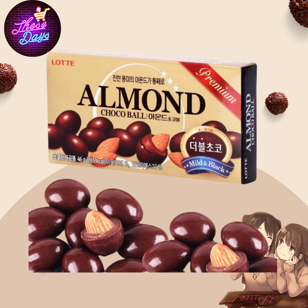 lotte almond chocoball unpacked