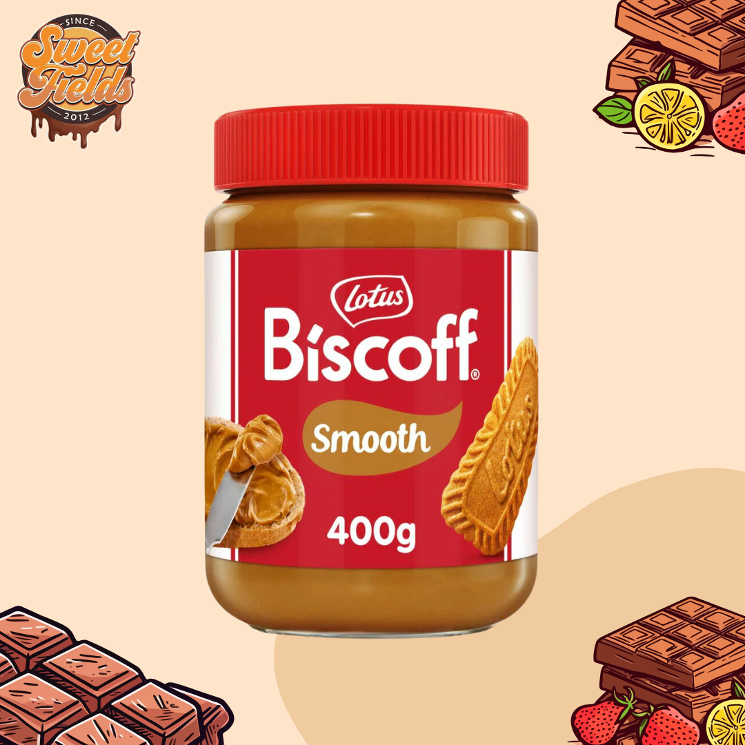 biscoff smooth spread in a glass jar