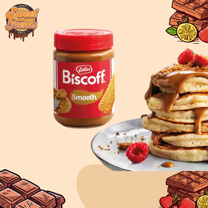 biscoff smooth spread smothered on waffles