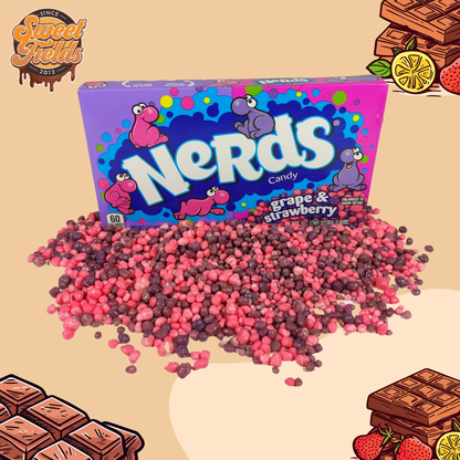 nerds candy laid out.