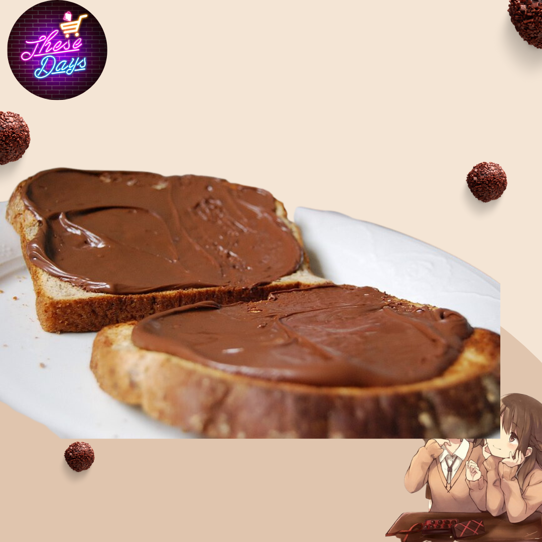 nutella hazelnut spread on bread