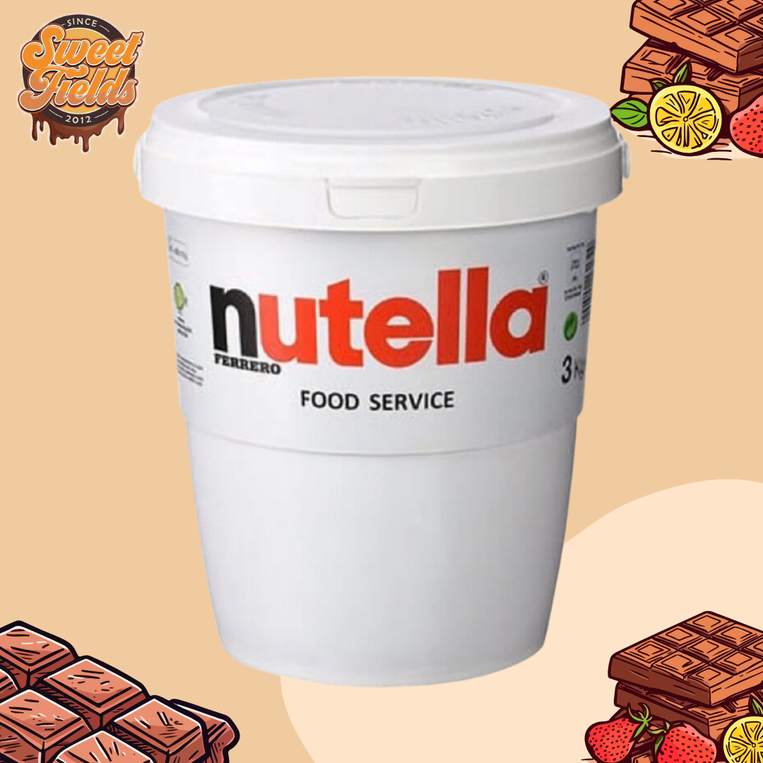 nutella hazelnut spread in 3kg bucket