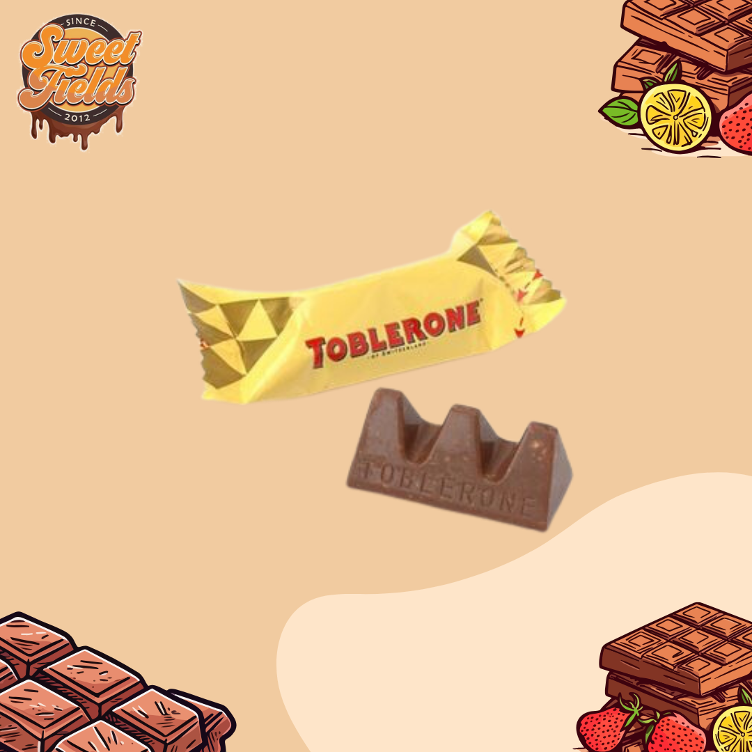 a single piece of toblerone tiny unwrapped.